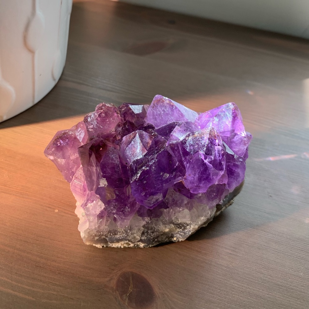 Purple Amethyst Quartz Crystal Cluster